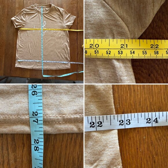 Music Heartbeat Treble Clef Tee Womens XL Tan Musiccore Casual Top - Picture 8 of 10